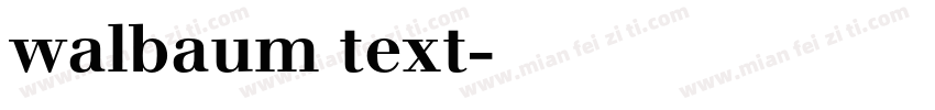 walbaum text字体转换